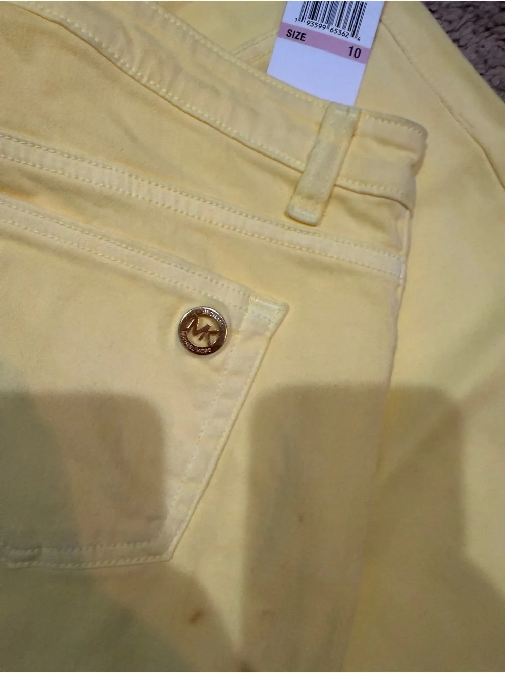 Michael Kors Women's Bright Yellow Skinny Jeans